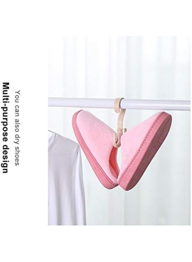 SBSNH. Creative Rotating Four-claw Hook Multifunctional Wardrobe Bag Storage Hook Nail-free Plastic Tie Hanger - Image 4