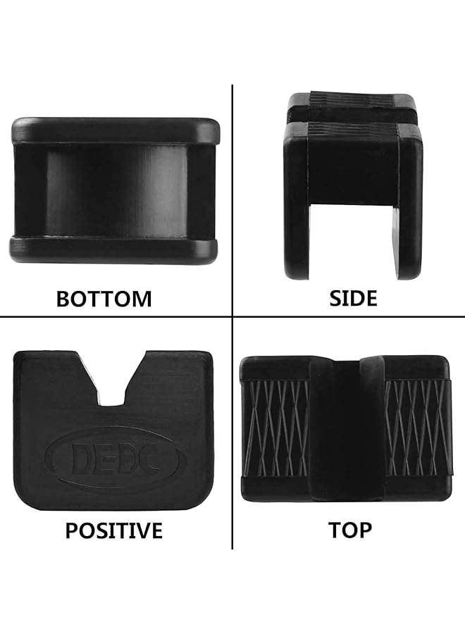 Excefore 4 Packs Jack Stand Pad For Axle Stands, Floor Jack Pad Adapter, Pinch Welds Protector 2.4X1.7X1.7Inch, For Lifting Car - Image 4