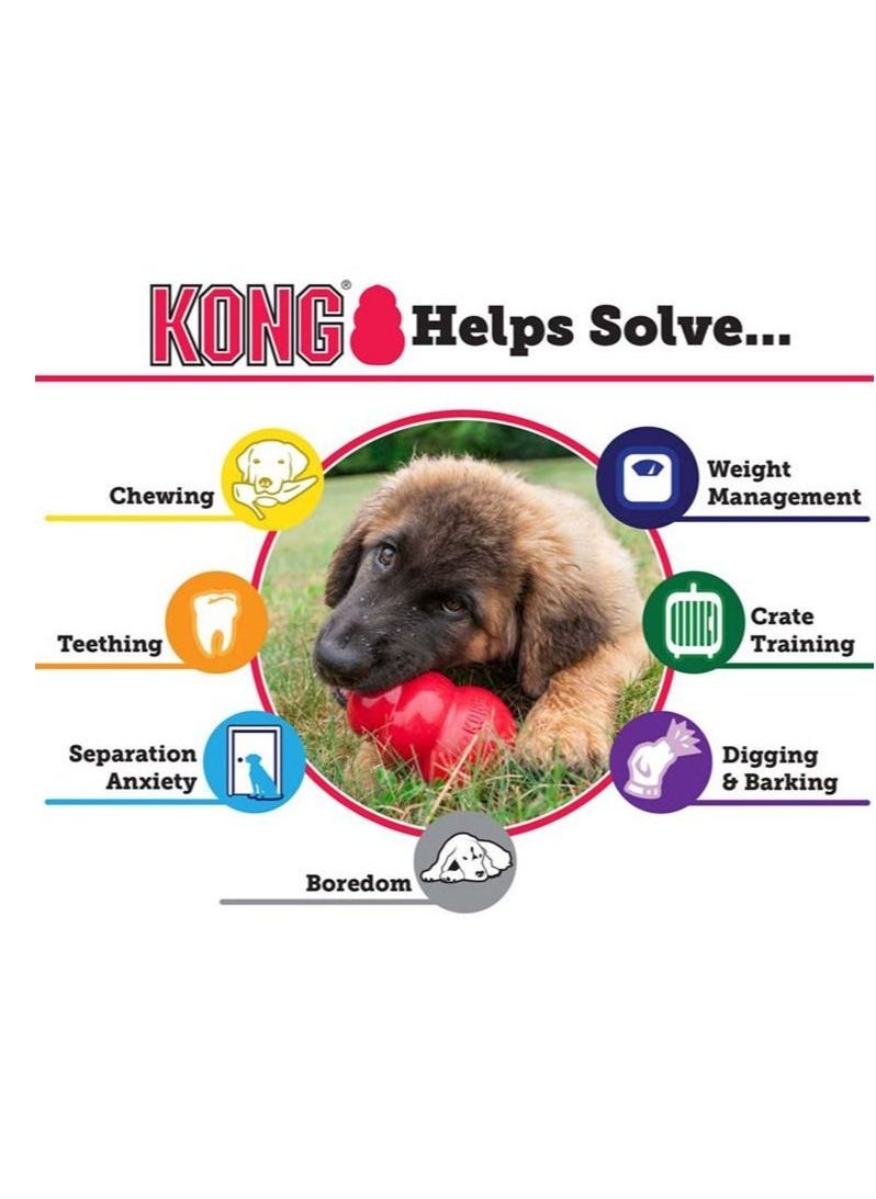 Classic Super Chewy Bouncy Dog Toy Red