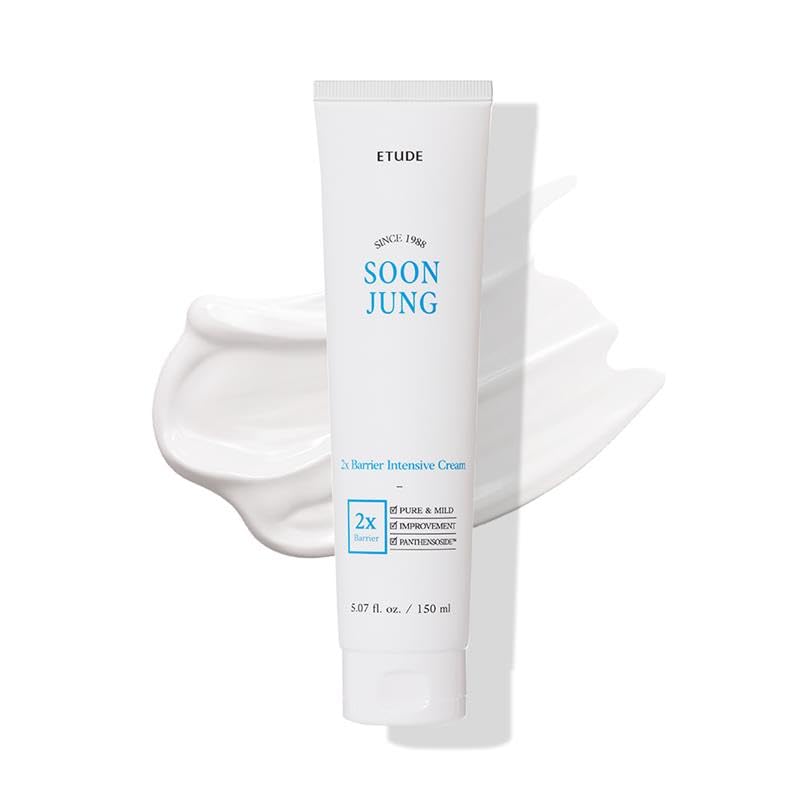 ETUDE SoonJung 2x Intensive Cream Best Trio Set for Barrier Repair | 2x Barrier Cream 2.02 Fl Oz + pH 5.5 Relief Toner 0.85 Fl Oz + Foam Cleanser 0.68 Fl Oz, Korean Skin Care - Image 1