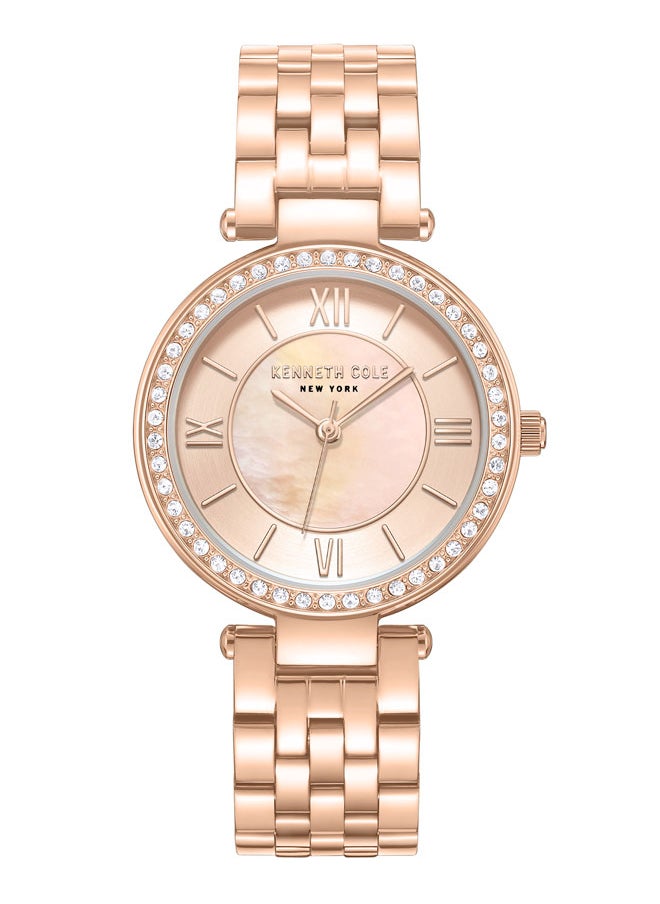 Kenneth Cole New York 32mm Analog Women's Watch with Rose Gold Stainless Steel Bracelet  - Image 1