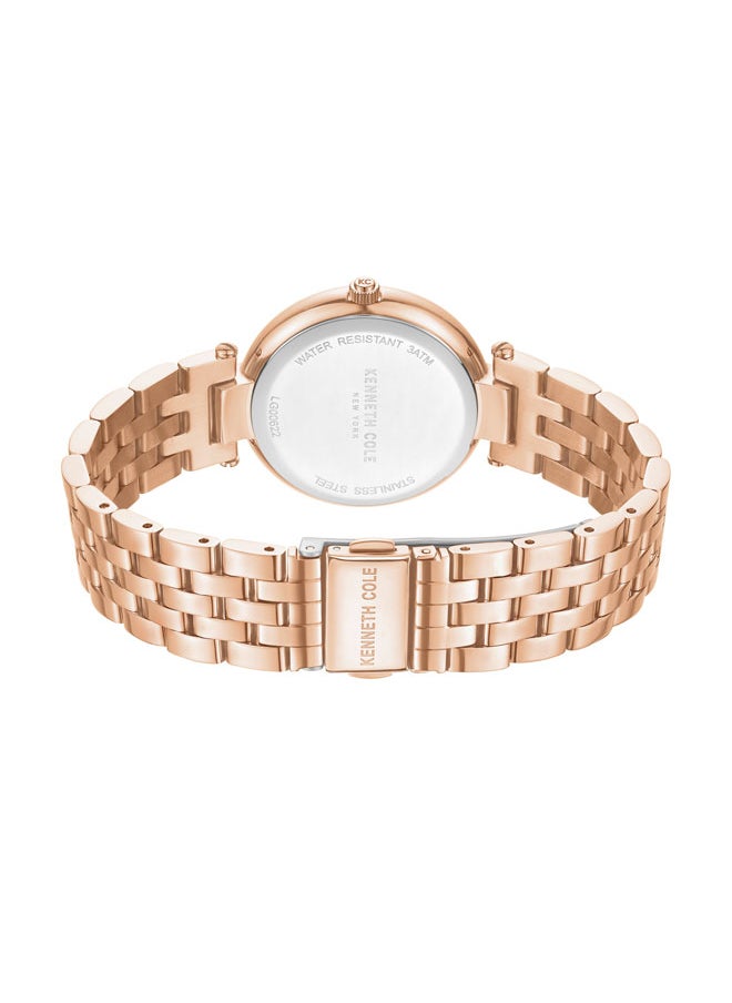Kenneth Cole New York 32mm Analog Women's Watch with Rose Gold Stainless Steel Bracelet  - Image 3