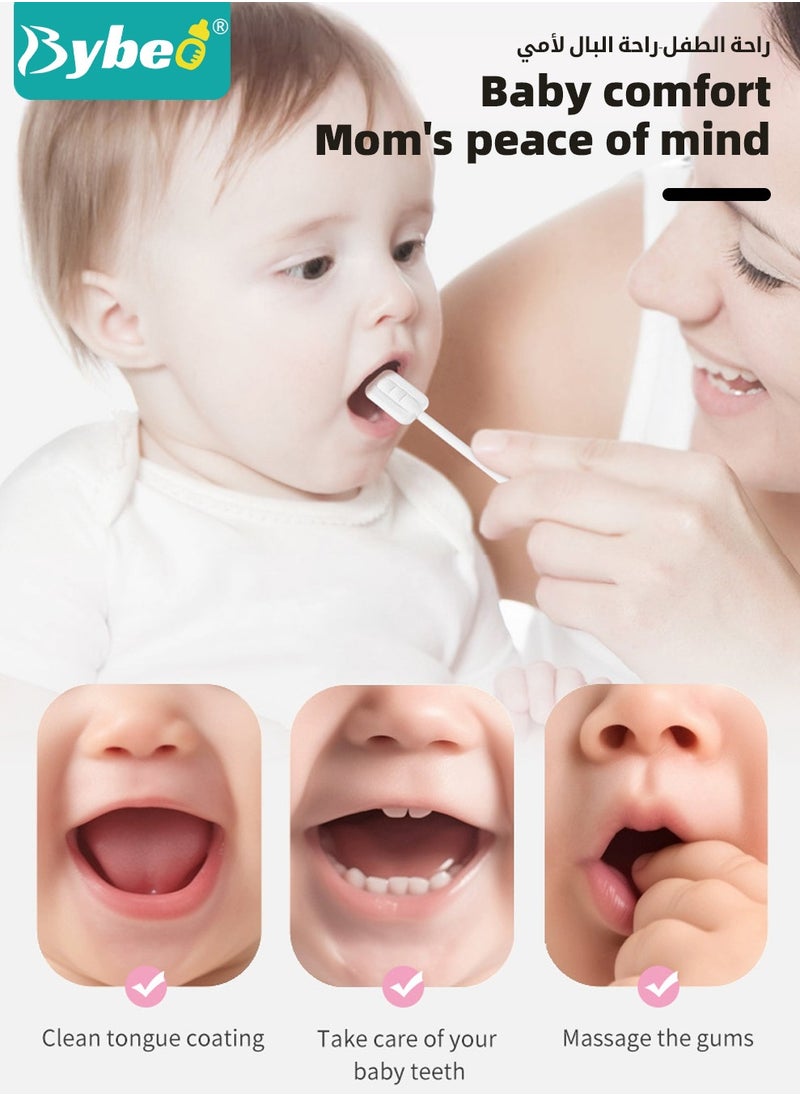Bybeo 30Pcs Baby Tongue Cleaner, Baby Oral Cleaner, Infant Toothbrush, Baby Toothbrush, Newborn Baby Mouth Cleaner, Disposable Gum Cleaner Stick Dental Care for 0-24 Month Baby  - Image 3