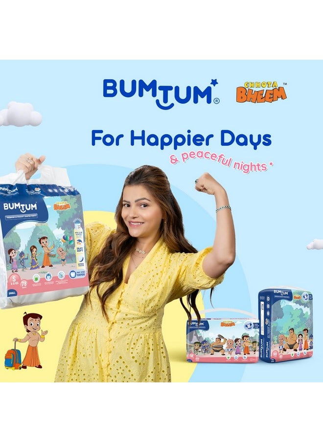 Bumtum - Chota Bheem Medium Baby Diaper Pants, 72 Count, Leakage Protection Infused With Aloe Vera, Cottony Soft High Absorb Technology (Pack Of 1) - Image 1