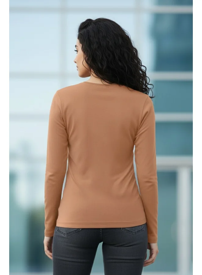 جونبيري JUNEBERRY® Pure Cotton Round Neck Regular Fit Core Fashion Solid Full Sleeve T-Shirt for Women & Girls (JB_FS_REG_CRK_XL)