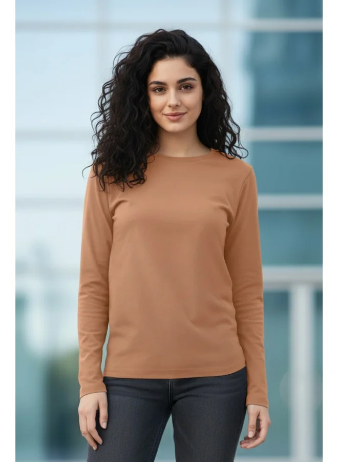جونبيري JUNEBERRY® Pure Cotton Round Neck Regular Fit Core Fashion Solid Full Sleeve T-Shirt for Women & Girls (JB_FS_REG_CRK_XL)