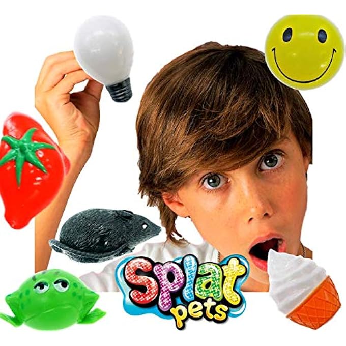Ja-Ru Splat Ball Squishy Stress Balls (2 Assorted Pack) . Emoji-Squishy Ball Fidget Pack for Kids. Party Favor Classroom Treasure Box Prize Birthday Gifts Easter Egg Stuffer. Plus Bouncy Ball 5303-2p - Image 5