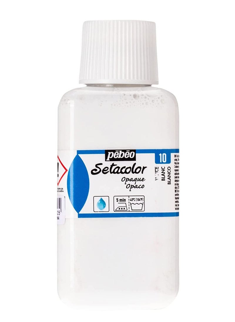 Pebeo - Setacolor Opaque 250 ML White Fabric Paint - Image 1