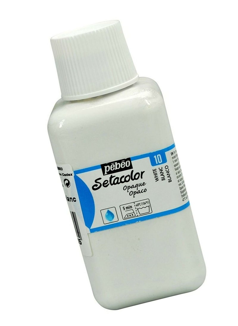 Pebeo - Setacolor Opaque 250 ML White Fabric Paint - Image 1
