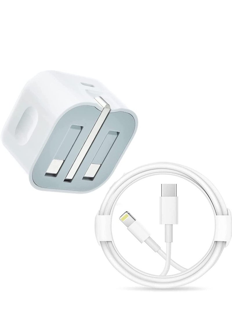 Phone 20W USB-C Power Adapter With Cable for iPhone 14 PRO iPhone 12 Pro max /12mini (iPhone 20W USB-C Power Adapter) - Image 1