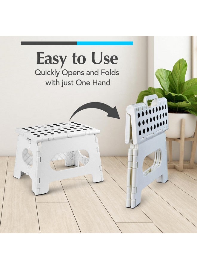 Handy Laundry Handy Laundry Folding Lightweight Step Stool is Sturdy Enough to Support Adults and Safe Enough for Kids. Opens Easy with One Flip. Great for Kitchen, Bathroom or Bedroom. (White)  - Image 3