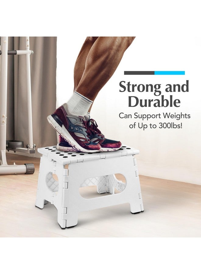 Handy Laundry Handy Laundry Folding Lightweight Step Stool is Sturdy Enough to Support Adults and Safe Enough for Kids. Opens Easy with One Flip. Great for Kitchen, Bathroom or Bedroom. (White)  - Image 4