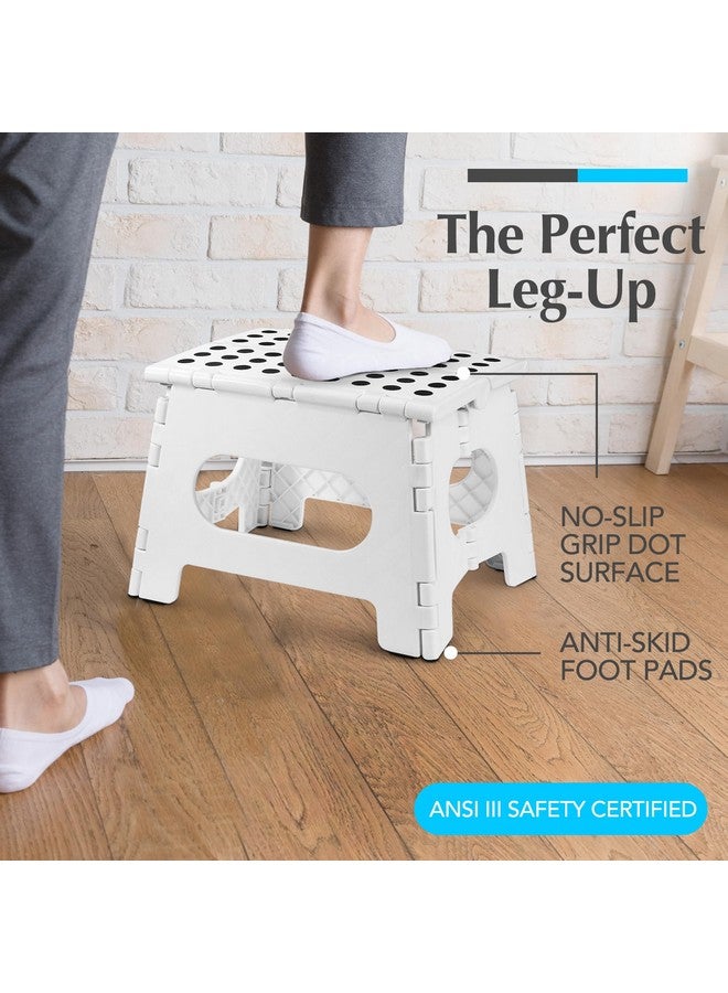 Handy Laundry Handy Laundry Folding Lightweight Step Stool is Sturdy Enough to Support Adults and Safe Enough for Kids. Opens Easy with One Flip. Great for Kitchen, Bathroom or Bedroom. (White)  - Image 2