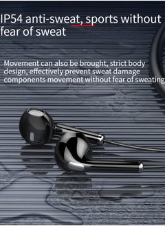 GELESE Wireless Digital Display Bluetooth Headphones Neck-Hung Sports Headphones Binaural Semi-In-Ear Universal Extra Long Standby (Black)  - Image 4