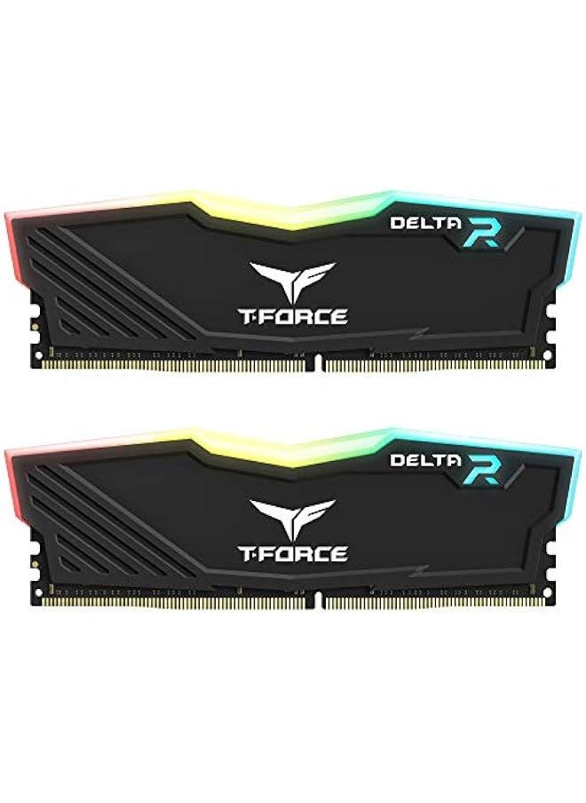 Arabest 32GB T-Force Delta RGB DDR4 Desktop Gaming Memory Module Ram TF3D432G3600HC18JDC01 Black 3600MHz CL18 Kit 2x16GB PC4-28800  - Image 1