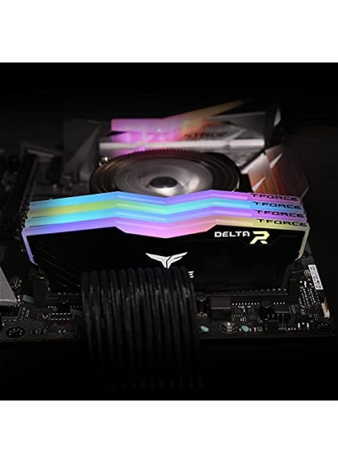 Arabest 32GB T-Force Delta RGB DDR4 Desktop Gaming Memory Module Ram TF3D432G3600HC18JDC01 Black 3600MHz CL18 Kit 2x16GB PC4-28800  - Image 4