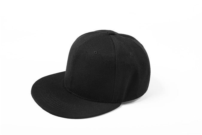 Korean version of outdoor solid color shading light board baseball cap hiphop flat along the tide men and women sunscreen cap cap wholesale Black Black - Image 1