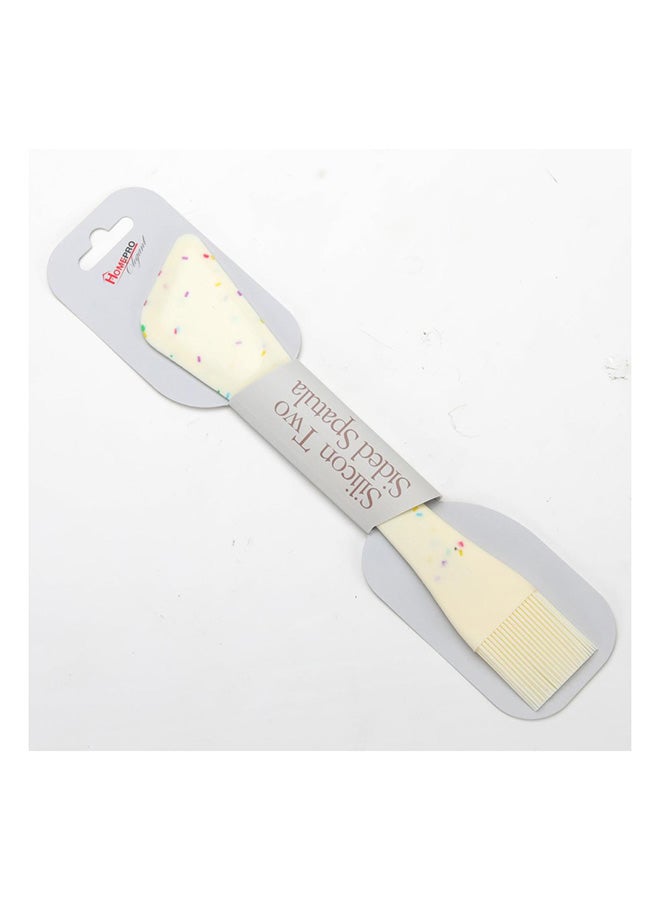 Home Pro 2 In 1 Baking Brush Sptula White - Image 1