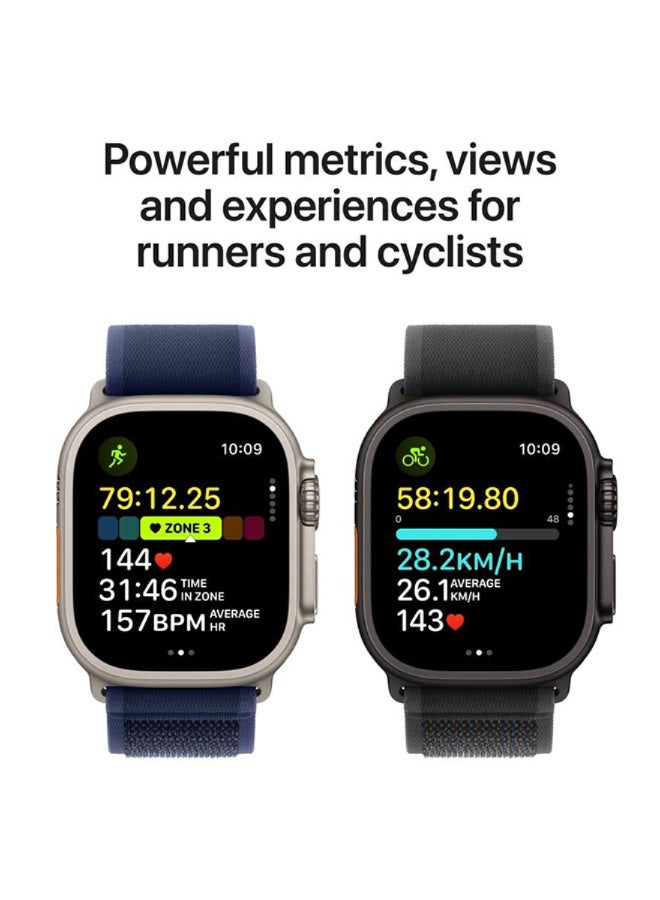 Apple Refurbished - Watch Ultra GPS + Cellular 49mm Smartwatch With Navy Ocean Band & Natural Titanium Case - Image 5
