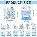 Moinchore 12 Pcs Blue Baby Shower Decorations Elephant Honeycomb Table Centerpieces Balloons Star Moon Elephant Table Topper Decoration for Gender Reveal Birthday Party Favors Supplies - Image 4