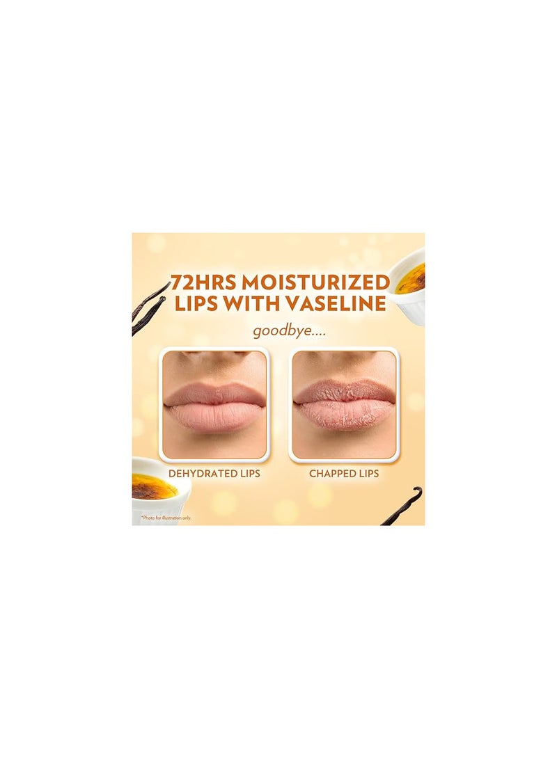 Vaseline Vaseline Lip Care Crème Brulee Lip Balm Tub With Pure Jelly & Crème Brulee For Deliciously Kissable Lips| Nourishes & Protects Lips| Non-greasy Lip Moisturizer for Naturally Tinted Lips| 7 gm - Image 3
