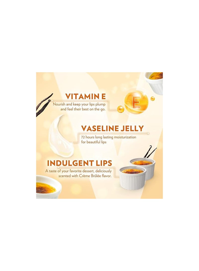 Vaseline Vaseline Lip Care Crème Brulee Lip Balm Tub With Pure Jelly & Crème Brulee For Deliciously Kissable Lips| Nourishes & Protects Lips| Non-greasy Lip Moisturizer for Naturally Tinted Lips| 7 gm - Image 4
