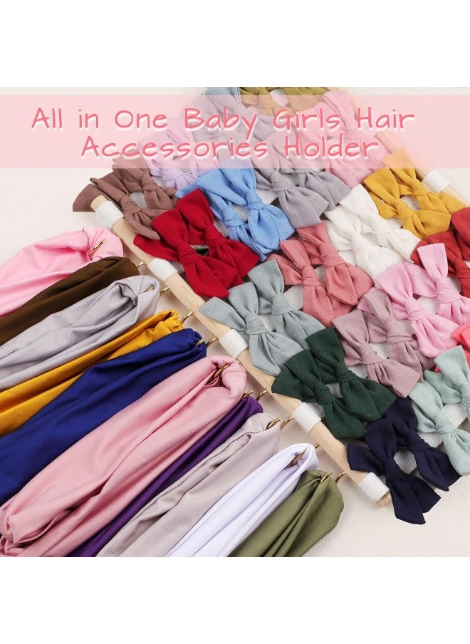 Oaoleer OAOLEER Baby Headband & Bow Holder for Girls Hair Bows, Hanging Baby Headbands Organizer Storage Newborn Headband Holder for Wall, Room, Door or Closet  - Image 5
