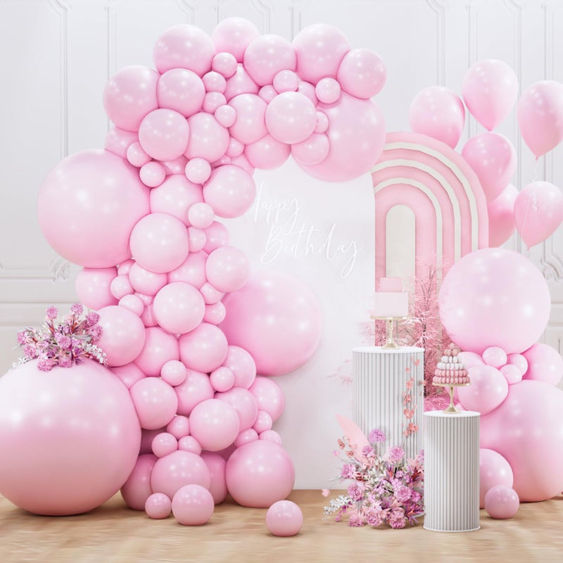 Partywoo Baby Pink Balloons 127Pcs Different Sizes Of 36 18 12 10 5 Inch Pastel Pale Light Pink Balloons Arch Kit Garland For Gender Reveal Baby Shower Birthday Princess Party Decorations Pink-Q05 - Image 1