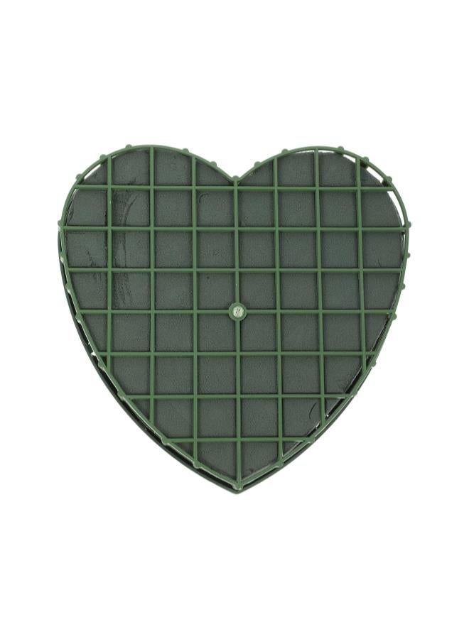 klarako Wet Floral Foam Heart Shaped Flower Foam with Suction Cup Tray for Wedding Centerpiece Party Decoration DIY Flower Arrangement Size S - Image 1