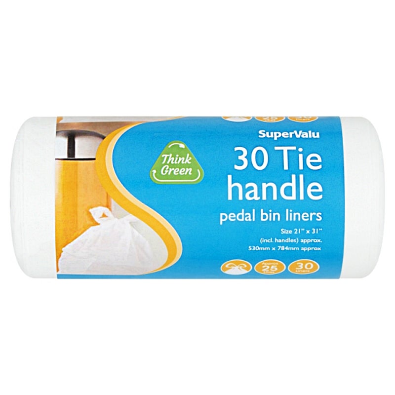 Supervalu Trash Bag Tie Handle Pedal Bin - 30pcs - Image 2