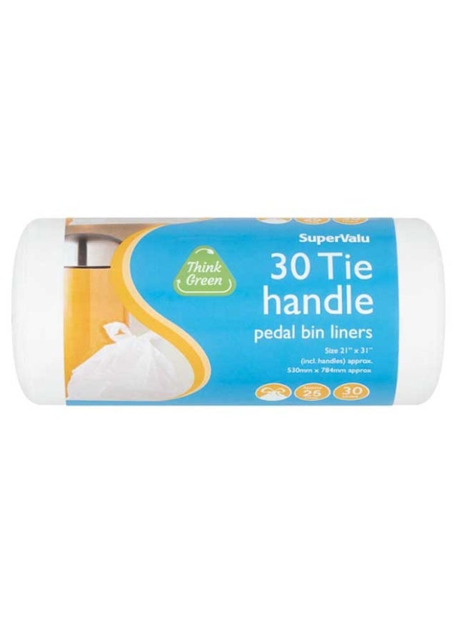 Supervalu Trash Bag Tie Handle Pedal Bin - 30pcs - Image 1