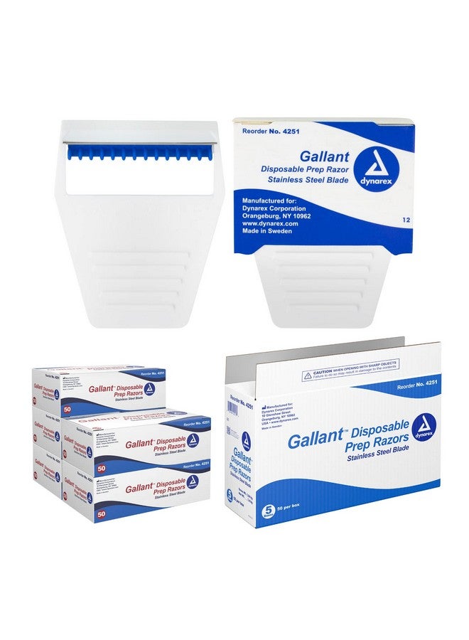 Dynarex 4251 Gallant Disposable Prep Razor Pack Of 250 - Image 1