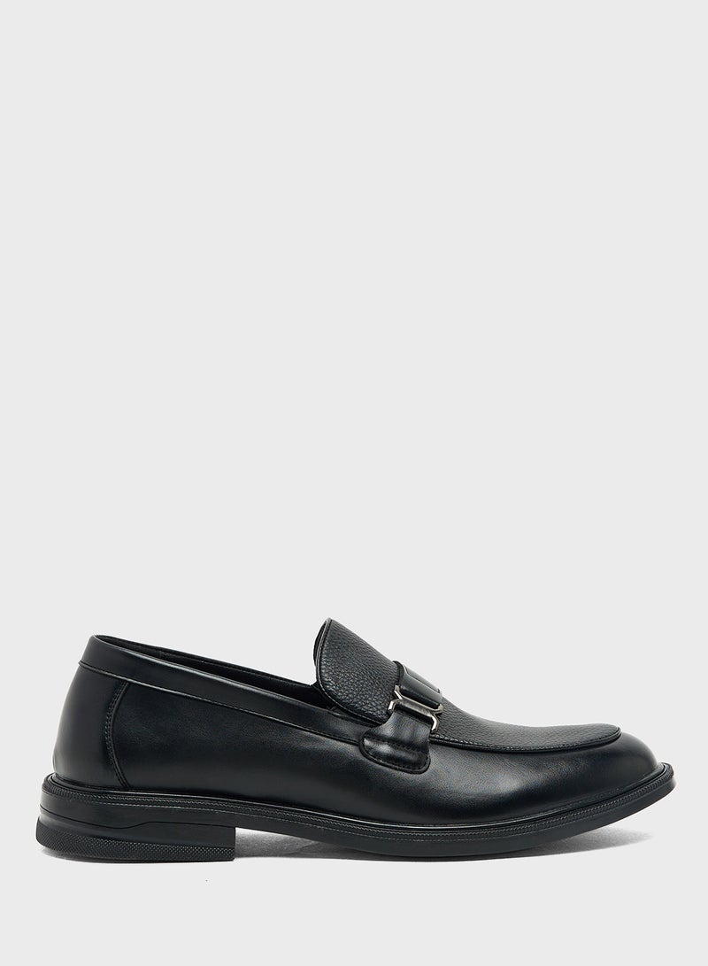 Robert Wood Buckle Detail Formal Slip Ons - Image 1