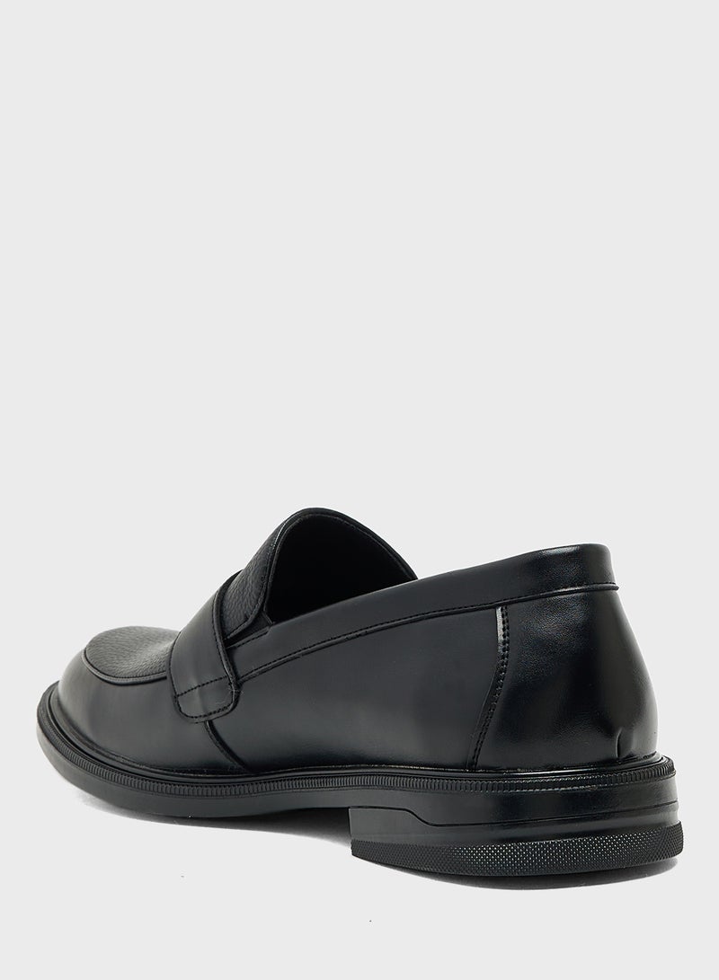 Robert Wood Buckle Detail Formal Slip Ons - Image 2