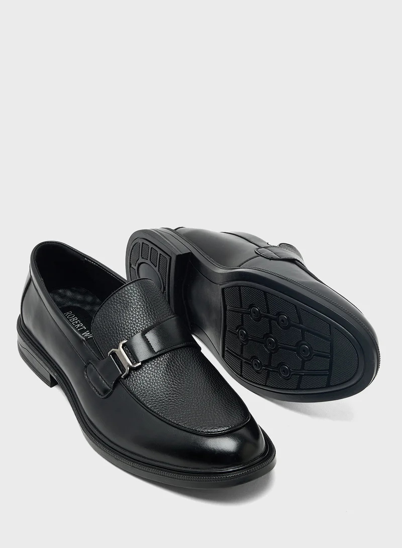 Robert Wood Buckle Detail Formal Slip Ons