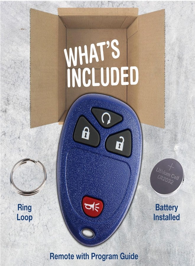 كي ليس اوبشن مفتاح بديل لنظام KeylessOption لسيارات بويك، كاديلاك، شيفروليه، جي إم سي، بونتياك، وساتورن موديلات 2007-2017، جهاز تحكم عن بعد بأربعة أزرار، رقم القطعة 15913421، يتطلب فني مفاتيح. - Image 2