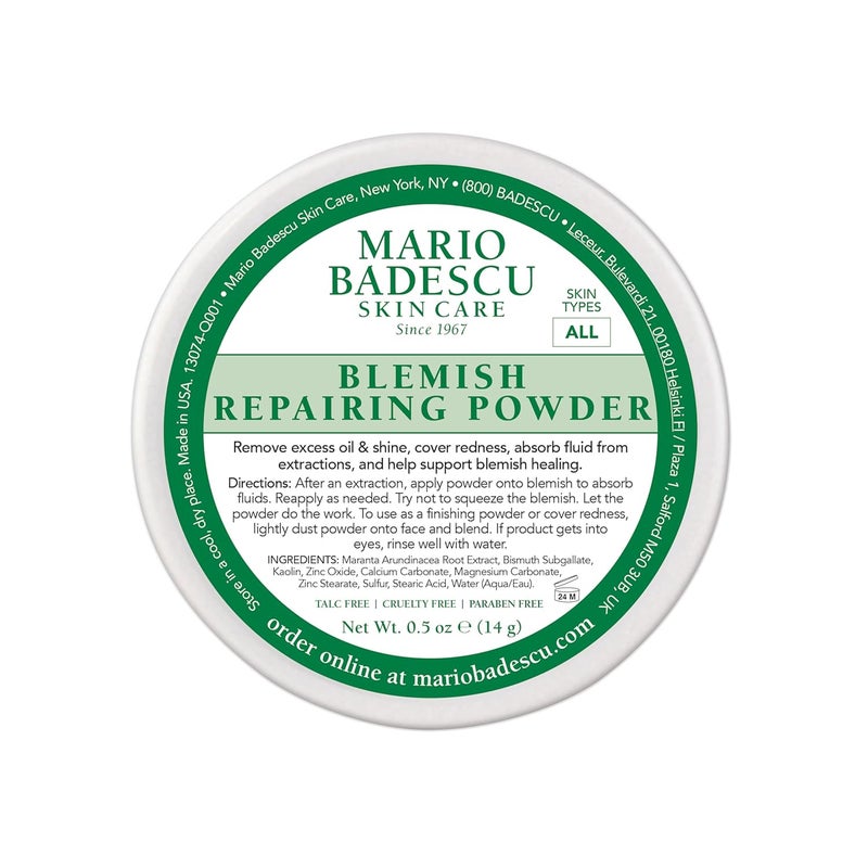 MARIO BADESCU Mario Badescu Special Healing Blemish Repairing Face Powder for Oily and Troubled Skin, Reduces T-Zone Shine, Decongests Pores and Balances Excess Oil, Gentle Sulfur Powder for Skin Care