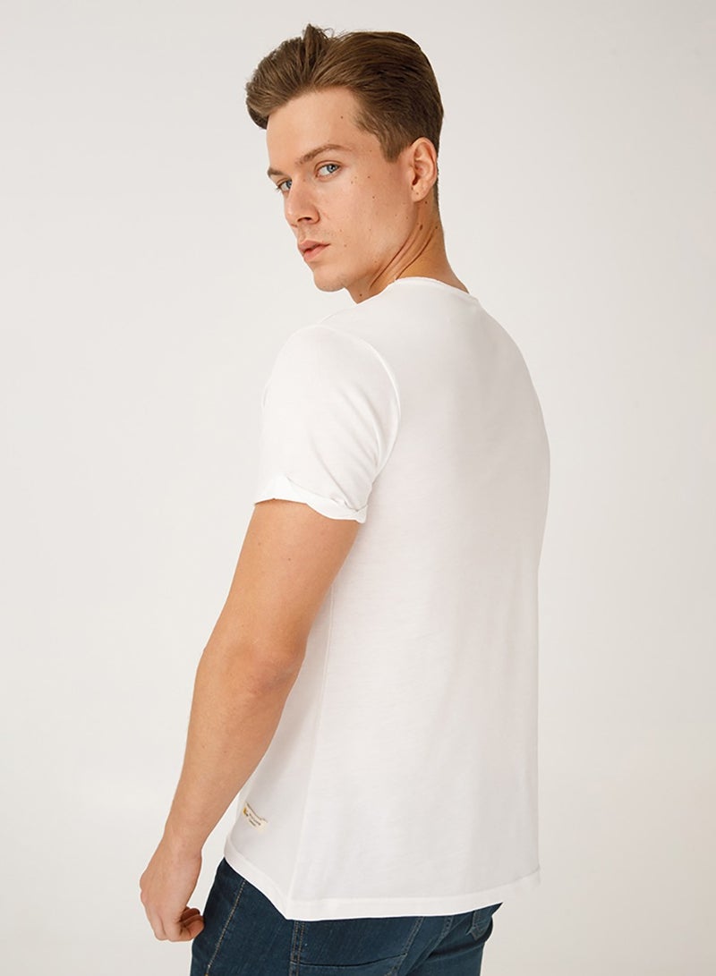 Biggdesign Faces Lucky Men's T-Shirt, Printed Male T-shirt, Cotton Material, Crew Neck, Custom Design, Size XL - Image 2