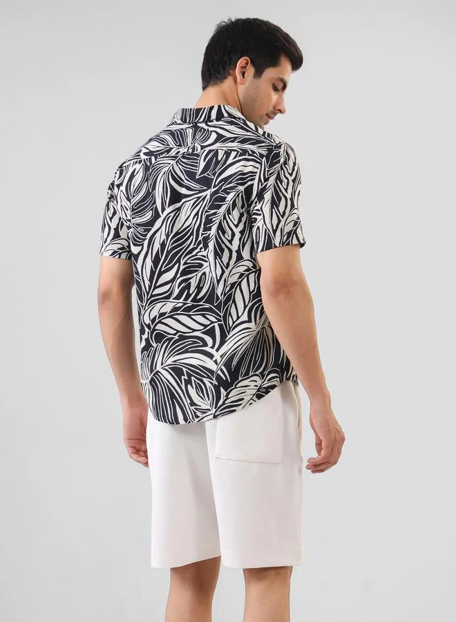 Truloom Black Men Regular Fit Viscose Rayon Shirt for Men | Best Price UAE