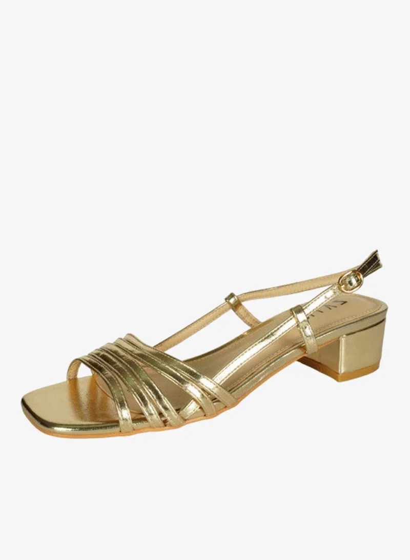Zayna Black 221-7 Zayna Ladies  Mid Heel Backstrap  Sandals Y-0721 Black for Women | Best Price UAE