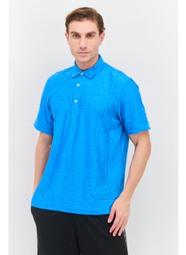 Greg Norman Men Sportswear Fit Short Sleeve Outdoor Polo Shirt, Blue  - Image 1