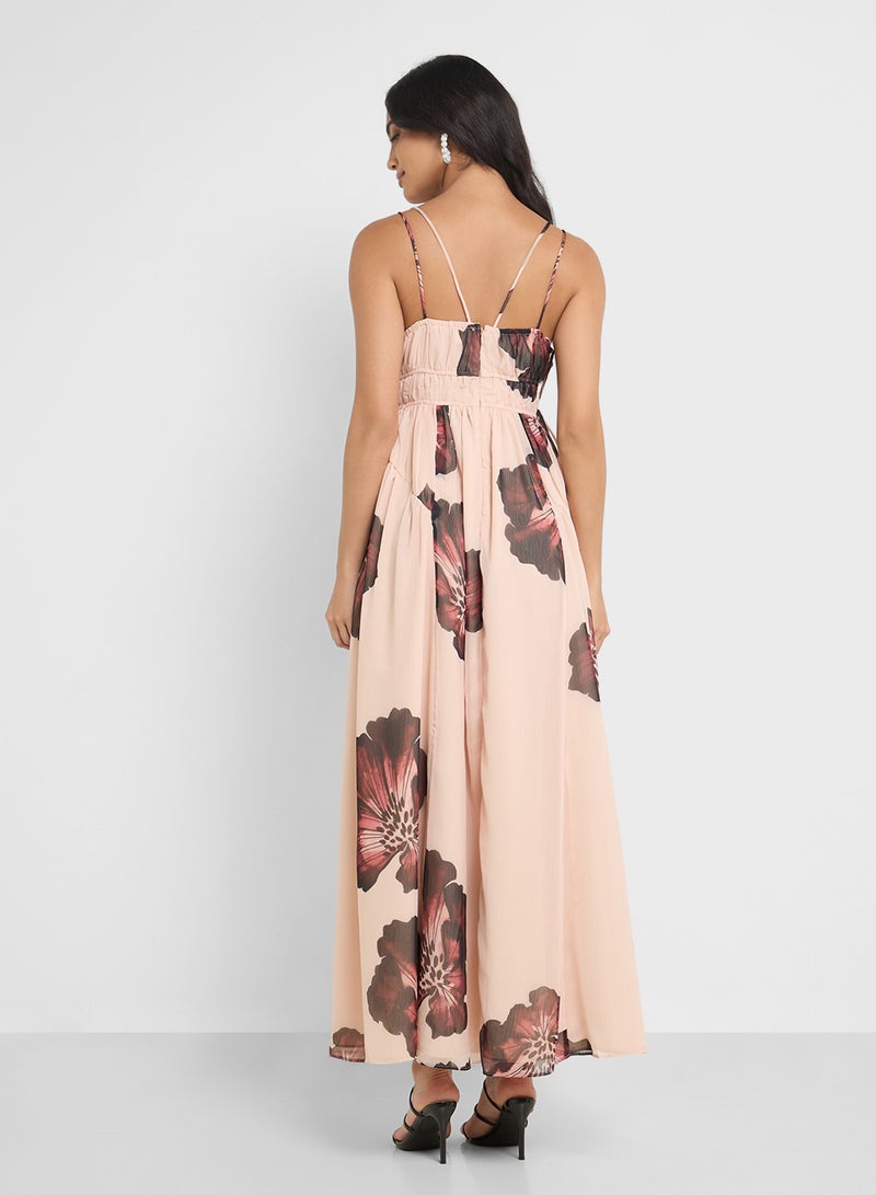 فرنش كونكشن فستان ماكسي بطبعة زهور - Image 2