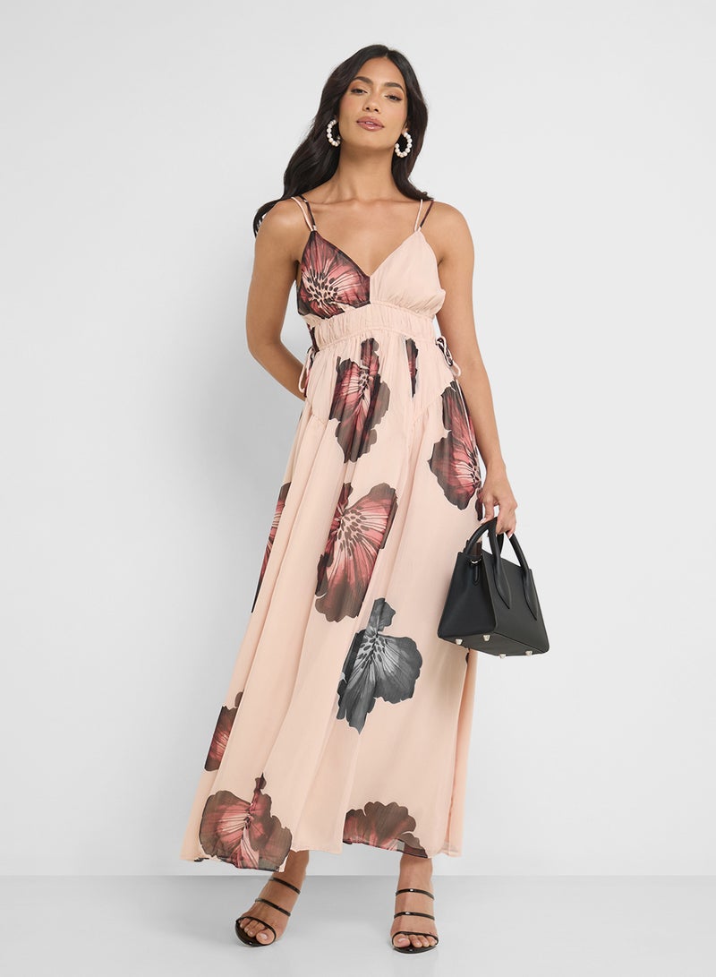 فرنش كونكشن فستان ماكسي بطبعة زهور - Image 4