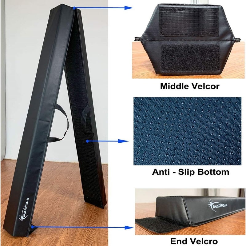 IRIS 8 FT Folding Balance Beam - Gymnastics Equipment for Kids, Non Slip Base for Training Home Gym Use (Black) - Image 2