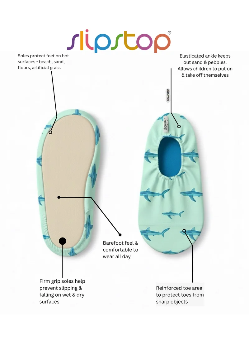 Slipstop green Slipstop Caribbean Kids Non Slip Water and Beach Shoes Lightweight Quick Dry Swim Ready Footwear for Babies and Children for Men | Best Price UAE