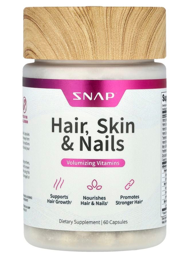 SNAP SUPPLEMENTS Hair Skin & Nails  60 Capsules - Image 1
