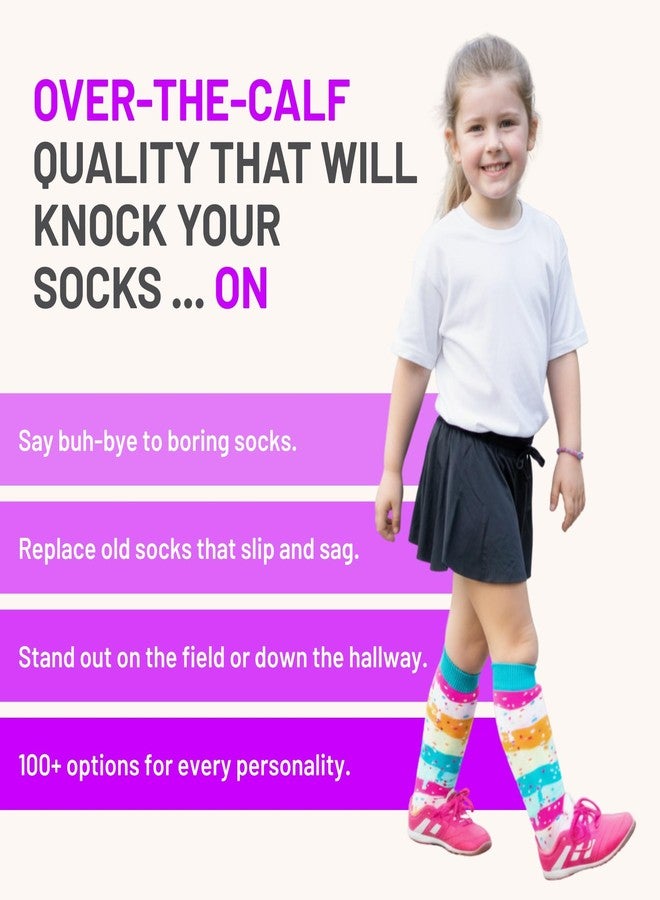 MadSportsStuff Rainbow Sprinkles Over the Calf Length Socks (Rainbow, Small) - Image 2