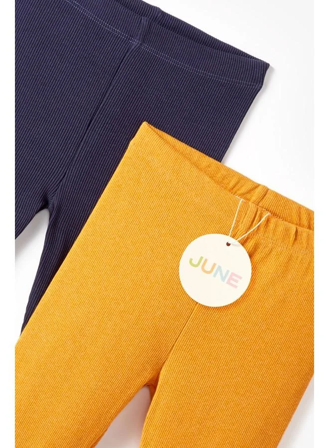 JUNE June Girl 2-Pack Camisole Tight Light Indigo - Mustard