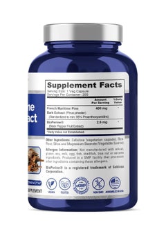 NusaPure French Maritime Pine Bark Extract 400mg per Veggie Caps 200-Day Supply with Bioperine (Non-GMO & Gluten Free)  - Image 3