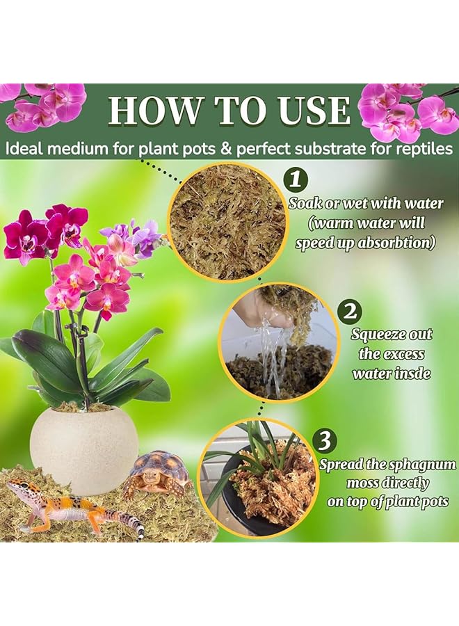 erorex 150G Green Moss For Crafts Artificial Moss Decorative Moss For Potted Plant Orchid Moss Potting Mix Soil Peat Sphagnum Moss Pole Craft Arts Floral Wedding Decor 1Pcs - Image 4